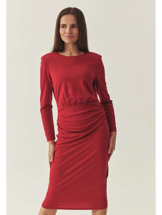 TATUUM Tatuum Úpletové šaty KOMA 1 Červená Slim Fit