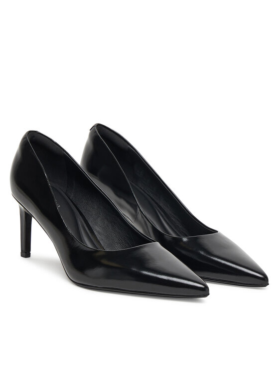 Calvin Klein Calvin Klein Pantofi cu toc subțire Ess Stiletto 70 Shiny Lth HW0HW02828 Negru