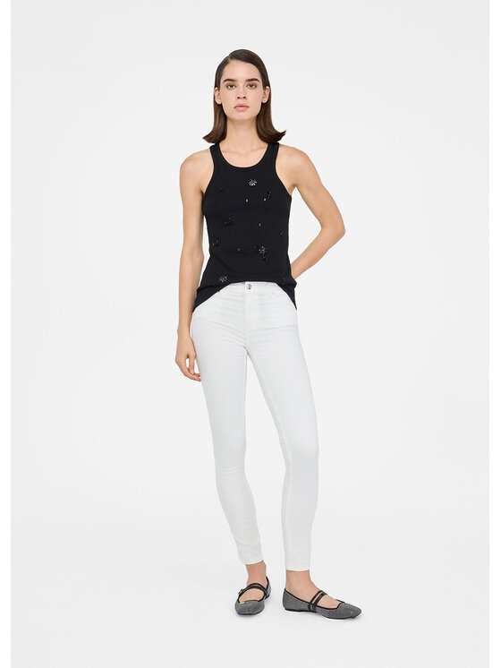 Liu Jo Liu Jo Pantaloni di tessuto WXX035T714410701 Bianco Slim Fit