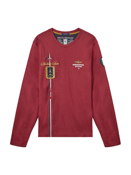 Aeronautica Militare Aeronautica Militare T-shirt T-shirt maniche lunghe Rosso Regular Fit