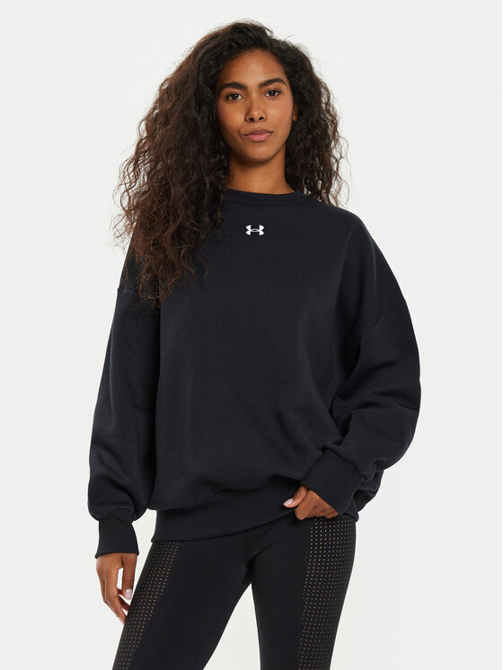 Under Armour Džemperis ar kapuci UA Rival Fleece 1386463 Melns Oversize