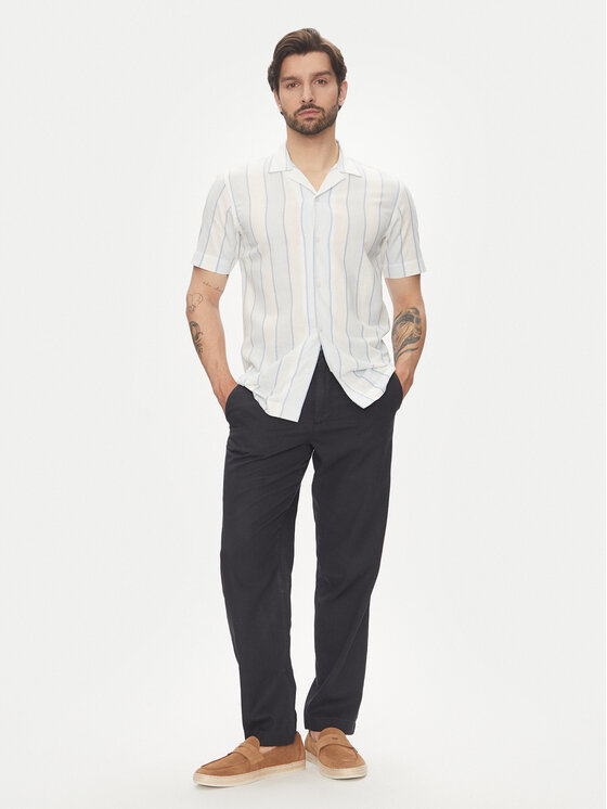 Lindbergh Lindbergh Cămașă 30-203419 Albastru celest Relaxed Fit