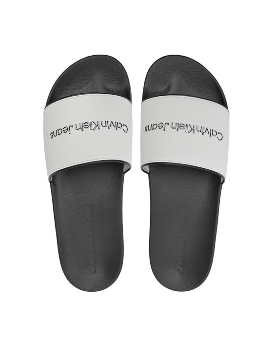 Calvin Klein Jeans Calvin Klein Jeans Παντόφλες Slide Institutional YM0YM01019 Λευκό