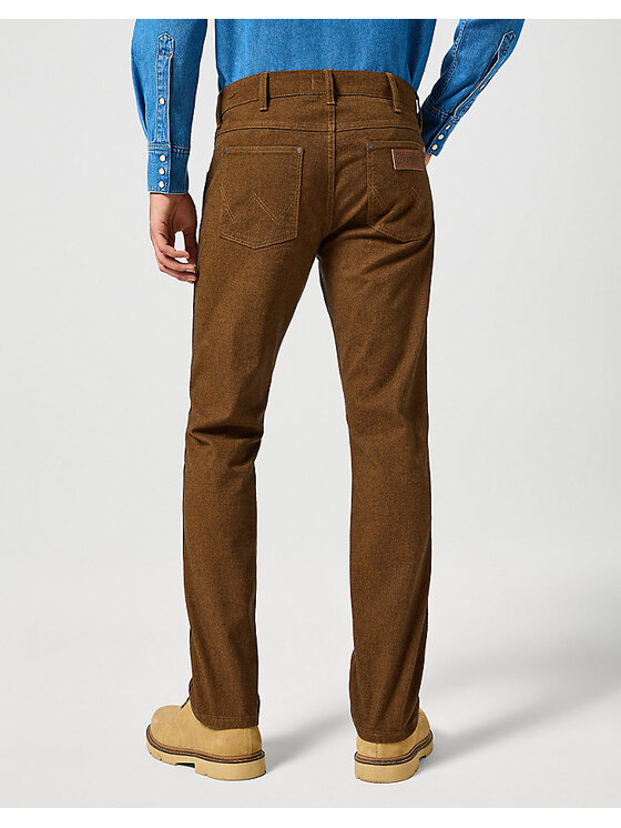 Wrangler Wrangler Spodnie materiałowe GREENSBORO Brązowy Regular Fit