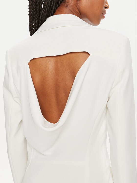 Fracomina Fracomina Cocktail obleka FQ24SD1008W42901 Bela Slim Fit