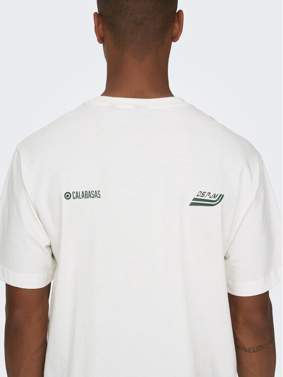 Only & Sons Only & Sons T-Shirt 22026375 Λευκό Relaxed Fit