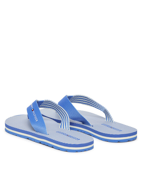 Tommy Hilfiger Tommy Hilfiger Japonki Th Ithaca Stripe Summer Sandal FW0FW09192 Niebieski