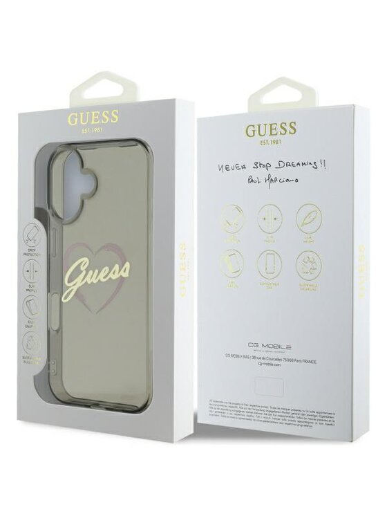 Guess Guess Etui na telefon Apple iPhone 16 Czarny