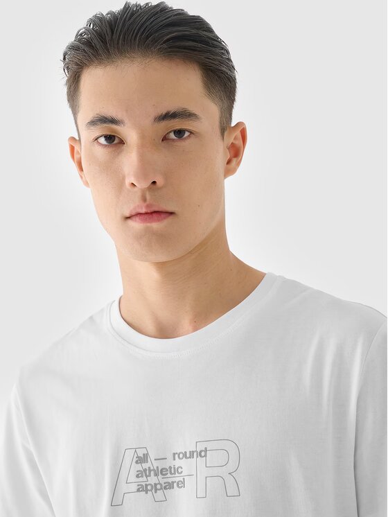 4F 4F T-shirt 4FRAW24TTSHM2299-10S Bianco Regular Fit