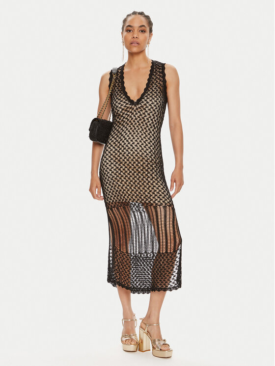 TWINSET TWINSET Trikotažinė suknelė 241TT3210 Juoda Slim Fit