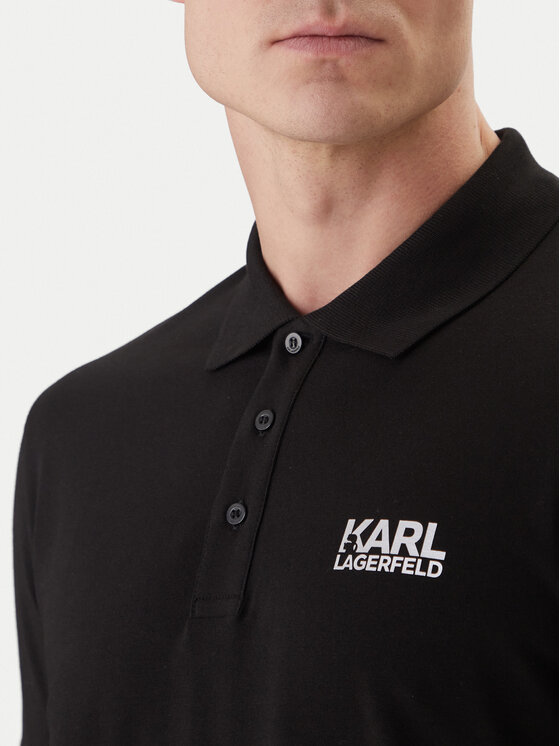 KARL LAGERFELD KARL LAGERFELD Поло 745780 562235 Чорний Regular Fit