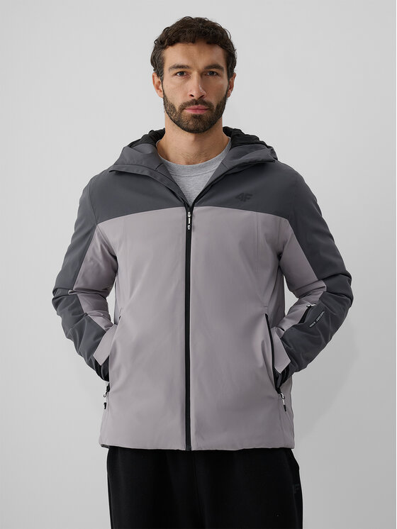 4F 4F Kurtka przejściowa active Szary Regular Fit
