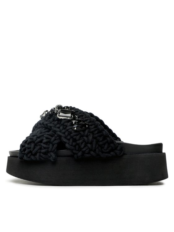 Inuikii Inuikii Ciabatte Woven Stones 70103-106 Nero