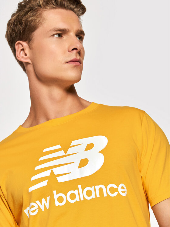 New Balance New Balance T-särk Essential Logo MT01575 Kollane Athletic Fit