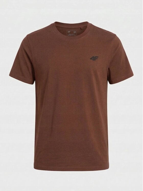 4F 4F T-Shirt Z-TTSHM3948-3-D Bordowy Regular Fit