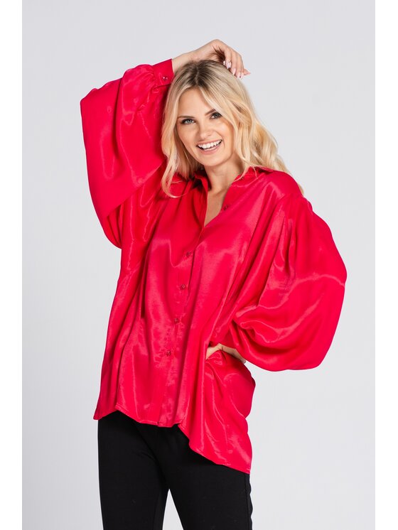 Look Made With Love Look Made With Love Bluzka Malin Look 161 malinowa Czerwony Bella Fit