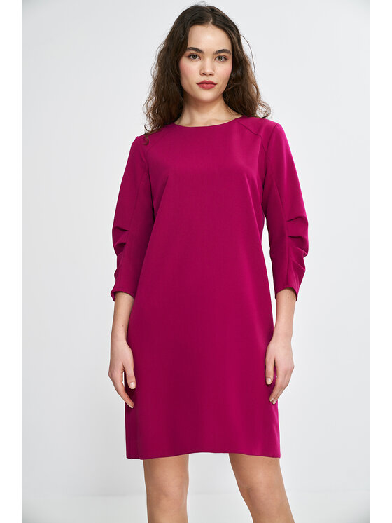 NIFE NIFE Sukienka codzienna S267 Różowy Relaxed Fit