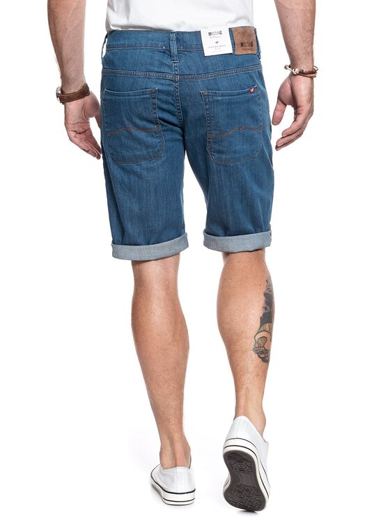 Mustang Mustang Pantaloncini di jeans 5 POCKET SHORT Blu Regular Fit
