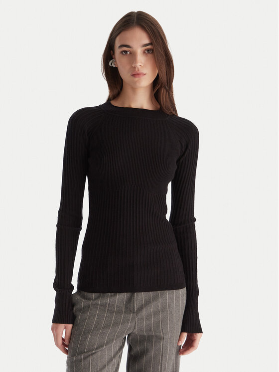 Patrizia Pepe Patrizia Pepe Sweater 2K0337/K7S0-K103 Fekete Slim Fit
