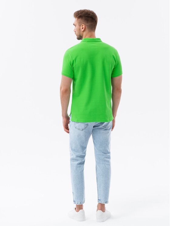 Ombre Ombre Polokošile S1374 Zelená Regular Fit