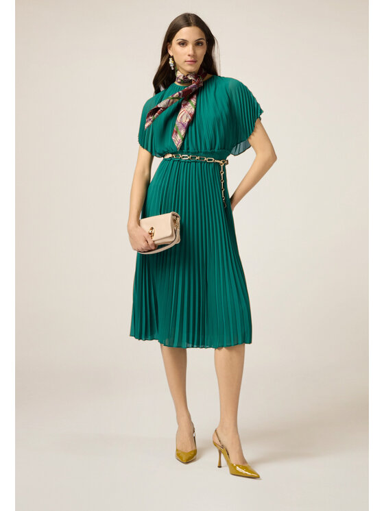 Oltre Oltre Vestito 7298J000789N015 Verde A-Line Fit