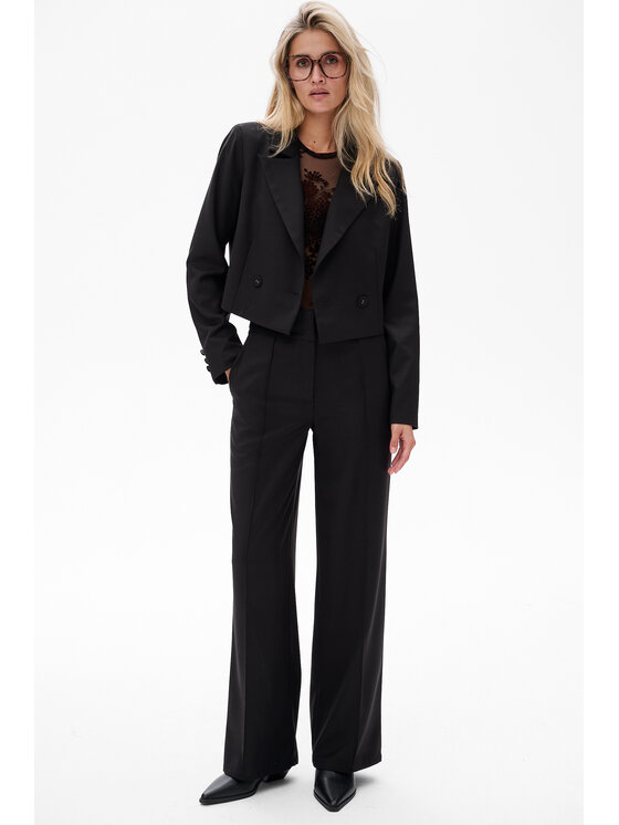 blue shadow blue shadow Marynarka Demi Czarny Regular Fit