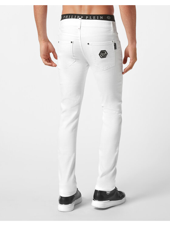 PHILIPP PLEIN PHILIPP PLEIN Jeansy 1197 Biały Regular Fit