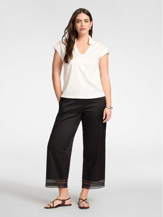 Elena Mirò Elena Mirò T-Shirt G094Z000615N011 Biały Regular Fit