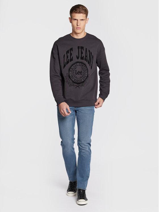 Lee Lee Felpa Crew Seasonal L84KRYON 112322639 Nero Relaxed Fit