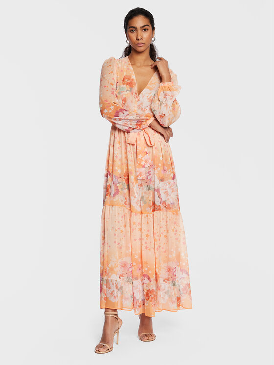 TWINSET TWINSET Sukienka letnia 231TP2738 Pomarańczowy Regular Fit