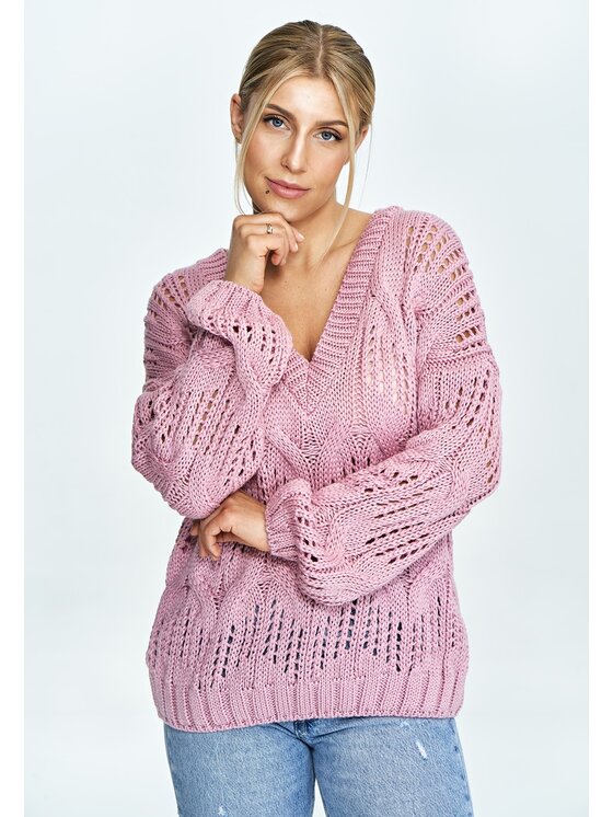 FIGL FIGLFIGL Maglione M910 Rosa Oversize