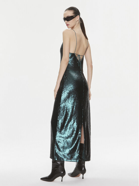 Samsøe Samsøe Samsøe Samsøe Koktel haljina Sally F23400083 Zelena Regular Fit