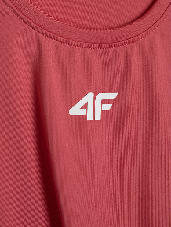4F 4F Koszulka techniczna BASIC+ Koralowy Regular Fit