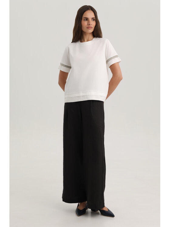 Deni Cler Milano Deni Cler Milano T-Shirt T-DC-T213-F2-10-11-1 Biały Regular Fit