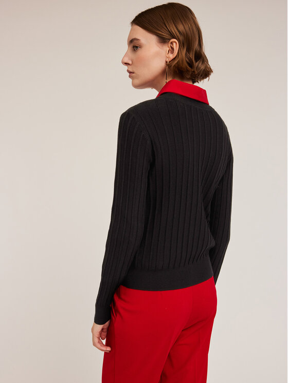 Motivi Motivi Cardigan M719W003296N033 Nero Slim Fit