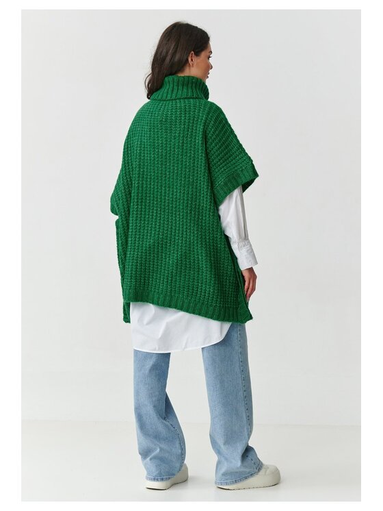 Makadamia Makadamia Sweter S160 Zielony Oversize