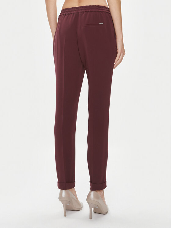 BOSS Boss Pantaloni di tessuto Tariyanah 50490039 Bordeaux Regular Fit