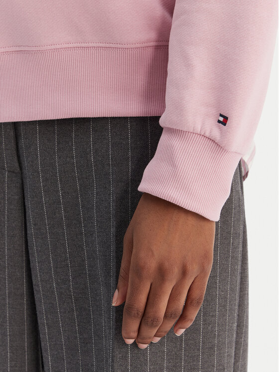 Tommy Hilfiger Tommy Hilfiger Суитшърт Script WW0WW49418 Розов Regular Fit