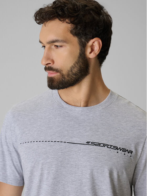 4F 4F T-Shirt BRAND CODE Szary jasny Regular Fit