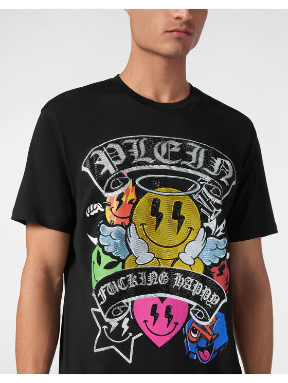 PHILIPP PLEIN PHILIPP PLEIN T-Shirt 22609 Czarny Regular Fit