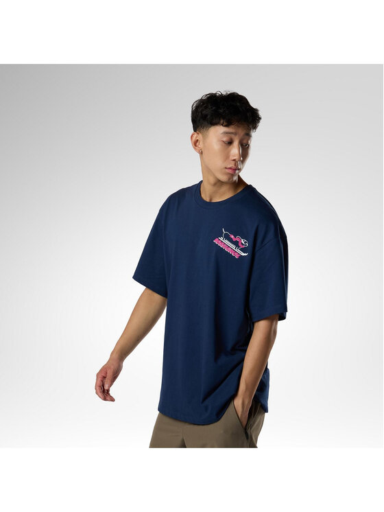 Rossignol Rossignol T-Shirt M Waterfall Relax Tee Granatowy Relaxed Fit