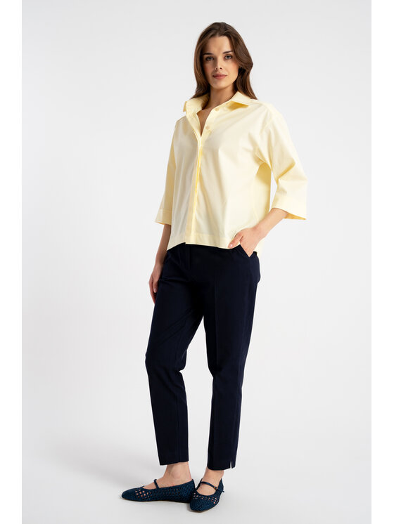 CLICK CLICK Πουκάμισο 10-6874 Κίτρινο Relaxed Fit