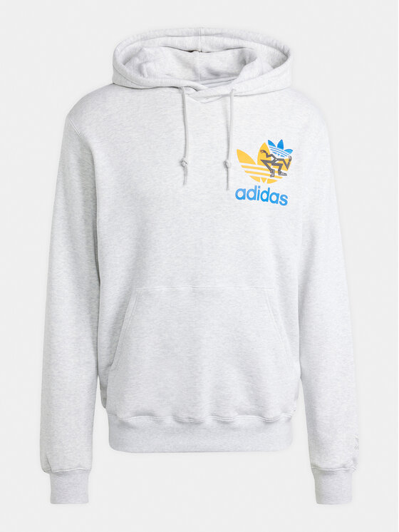 adidas adidas Pulóver Trefoil IS2913 Szürke Regular Fit