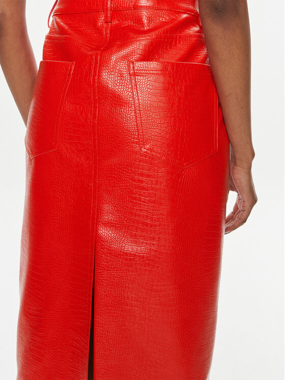 ROTATE ROTATE Rock aus Kunstleder 1122941292 Rot Regular Fit