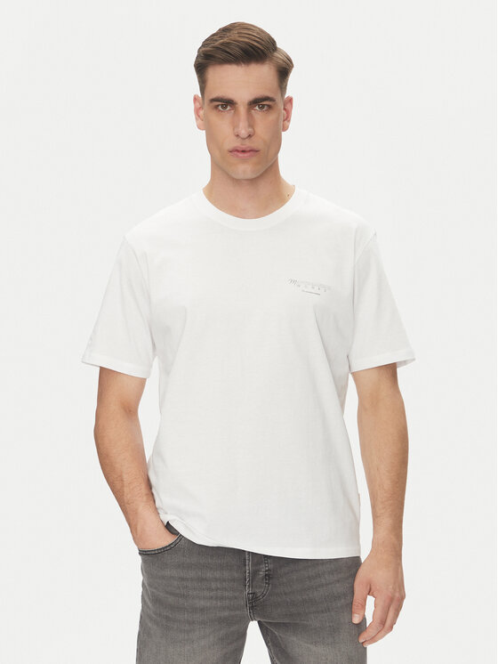 Męski T-Shirt Jack&Jones, Rozmiar M, Biały, Almeria 12276785