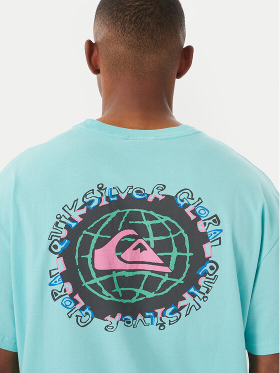 Quiksilver Quiksilver T-shirt Global Heat EQYZT08021 Tirkizna Regular Fit