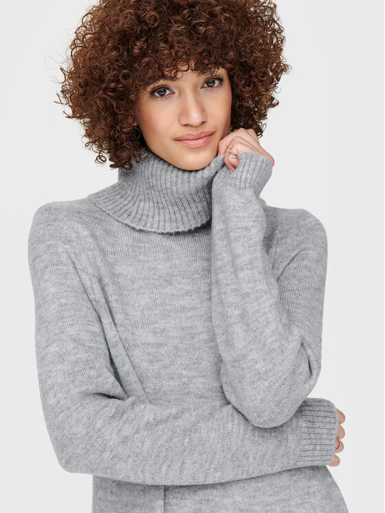 ONLY ONLY Sukienka dzianinowa Brandie 15214595 Szary Relaxed Fit