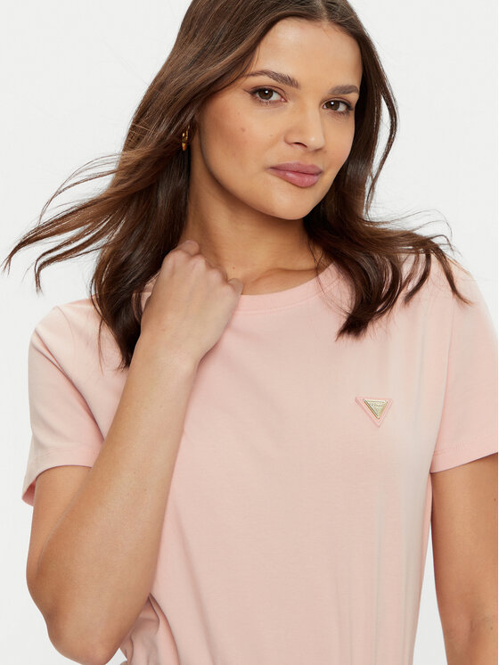 Guess Guess T-Shirt V4YI09 J1314 Różowy Oversize