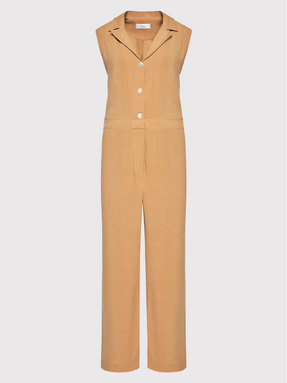 Simple Simple Jumpsuit KMD002 Marrone Regular Fit