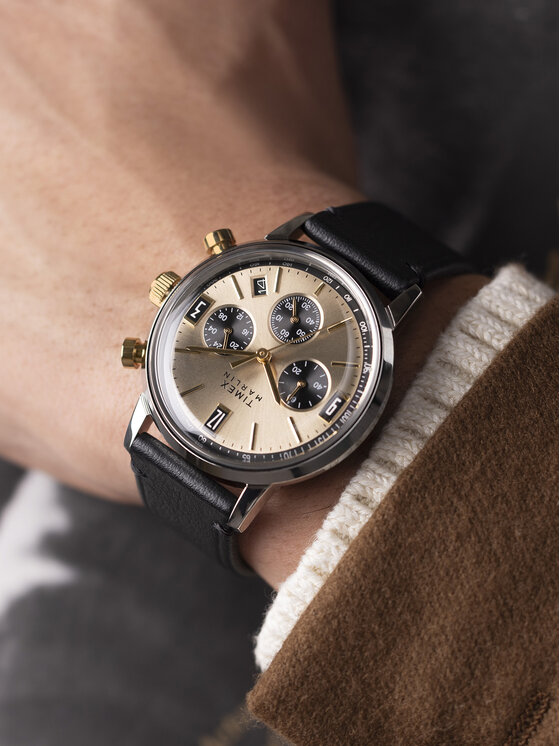 Timex Timex Ročna ura Marlin® Quartz Chronograph TW2W60300 Črna